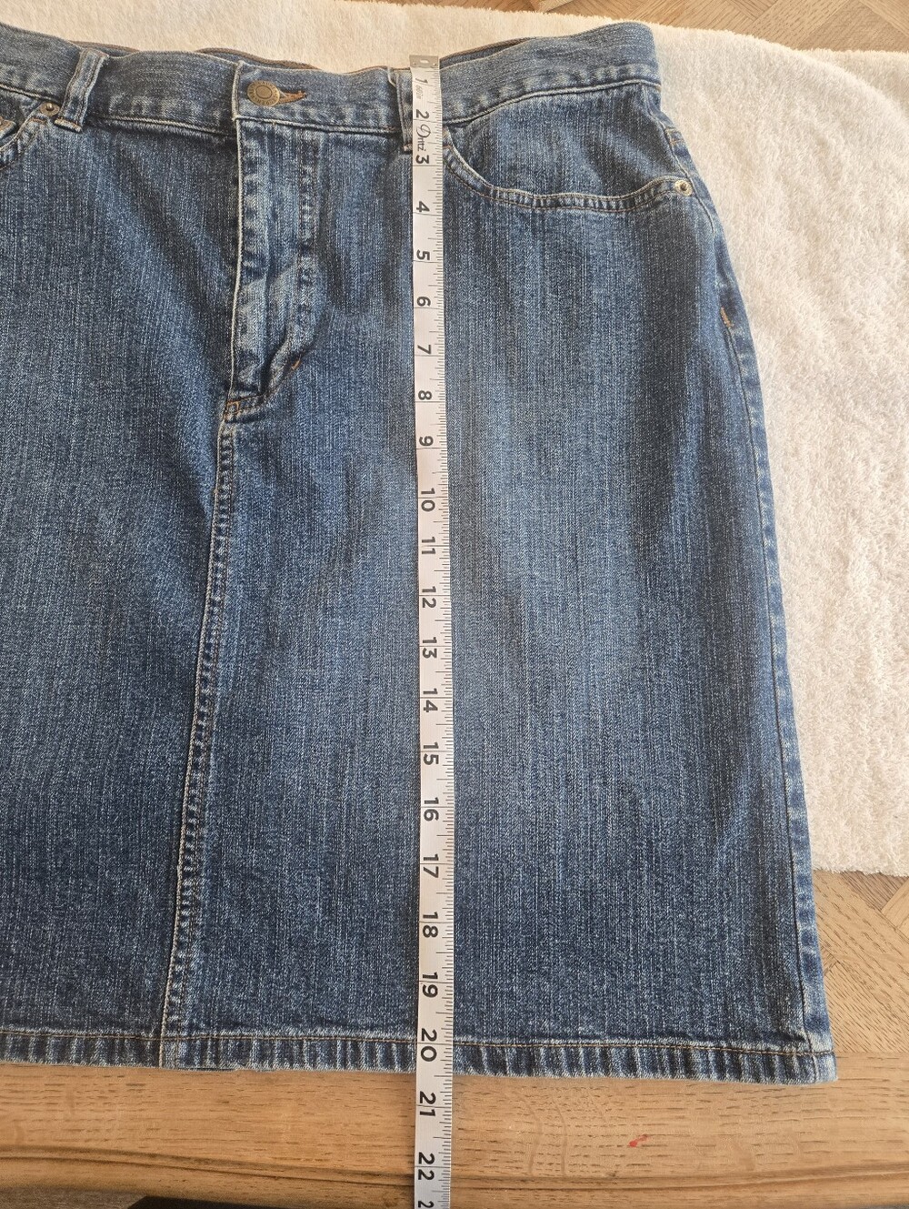 Vintage Ralph Lauren‎ Blue Denim Mini Skirt - Picture 5 of 6